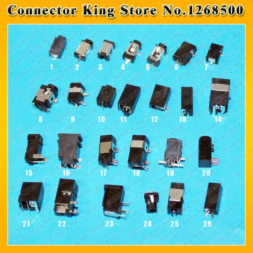 26models best selling Tablet DC 2.5x0.7 1.65 DC Jack Power connector for Onda former Blue Devils fly touch Newman Patriot CUBE