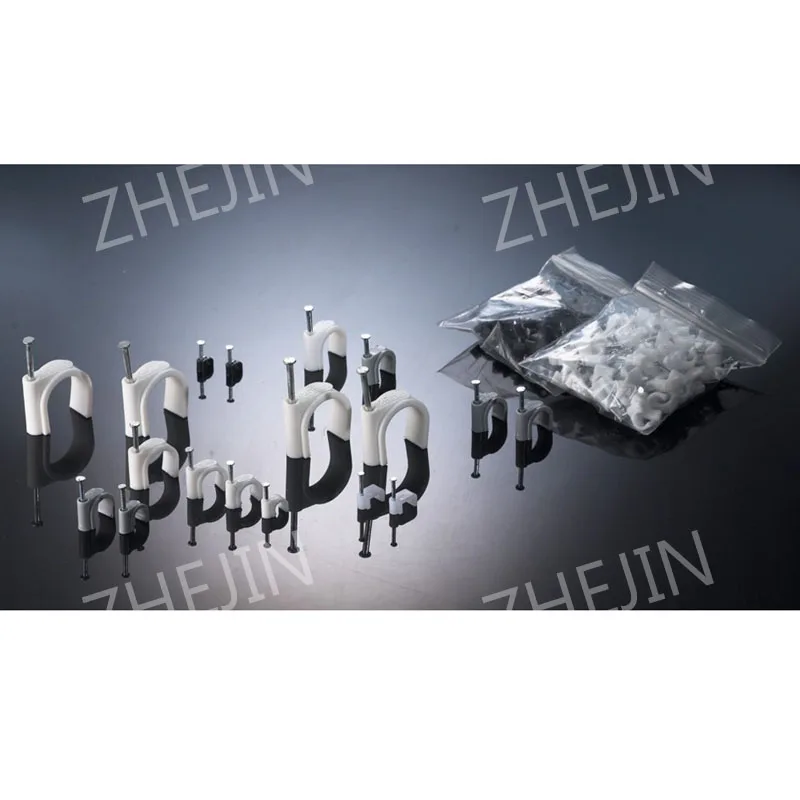 Zhejiang – 1000 pièces de Clips à ongles plats, câble coaxial de 8mm de diamètre