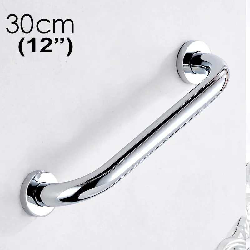 30cm Bathtub Grab Bar,  Good for Senior & Kids Shower Support, Heavy Duty, Solid Brass, Polished Chrome