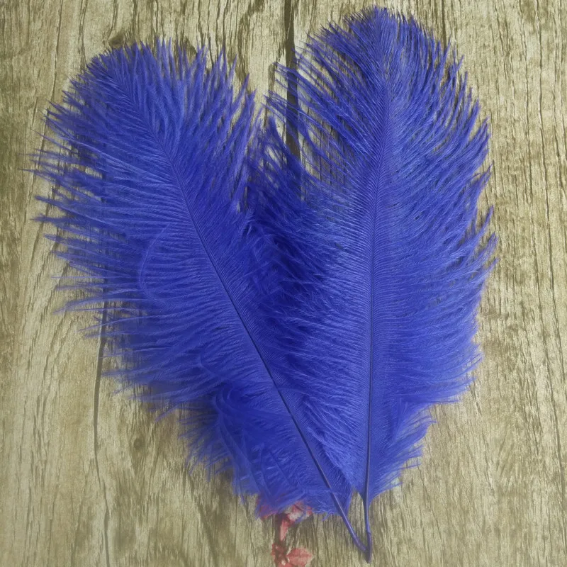 50pcs pretty blue ostrich feathers High Quality 6-8 inches/15-20 cm Christmas Birthday Wedding Party DIY Decorations Plumage