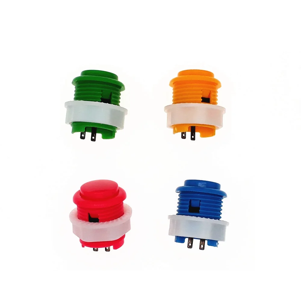 12 pcs of Quality 24mm arcade momentary push button switch with screw cap, for 2.8mm connector for game machine