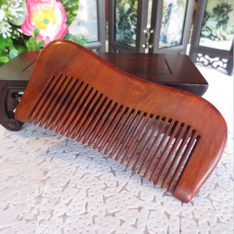 Natural Vietnamese Rosewood combs Wooden Comb Wide Tooth No-static head Massage Hair Brush Health care Comb peine Hair Tool