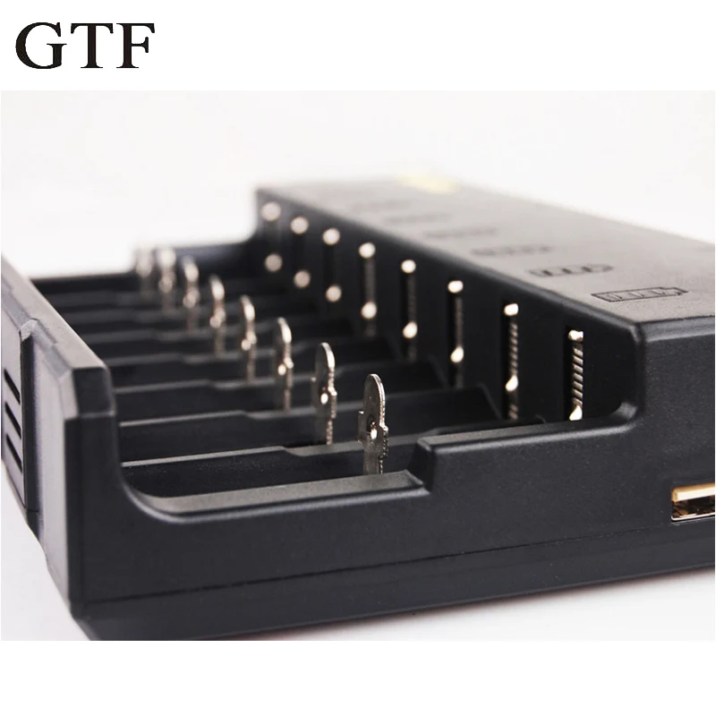 GTF Battery Charger E8 Lp Battery Dual Battery Charger For 26650 22650 18650 18490 17670 17500 16340 14500 10440 Li-on Power