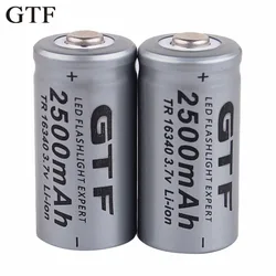 GTF 3.7V 2500mAh litowo-jonowy 16340 akumulator CR123A akumulatory 3.7V CR123 na pióro laserowe LED latarka komórka