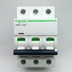 New Original Schneider Electric China IC65N 3P D25A A9F19325 Vacuum Mini Circuit Breaker MCB Acti 9 Type D