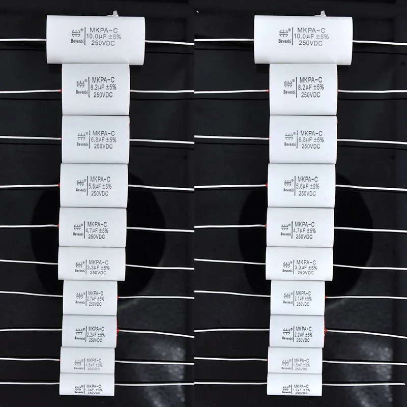 1-5 uds Audiophiler Axial polipropileno MKP 250V 0,22 uF-3,3 uF todas las series HIFI DIY condensador de agudos para altavoz divisor de bocinas de coche