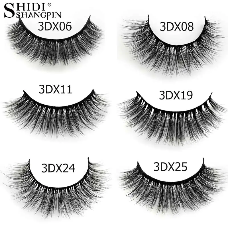 SHIDISHANGPIN Ciglia Ciglia di visone Ciglia lunghe naturali 100% visone cruelty free Ciglia finte Trucco ridutile di alta quanlity