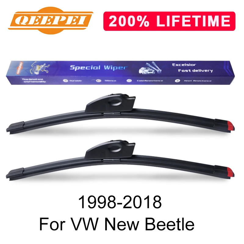 

QEEPEI Replace Wiper Blade For VW New Beetle 1998-2018 Silicone Rubber Windshield Windscreen Wiper Auto Car Accessories