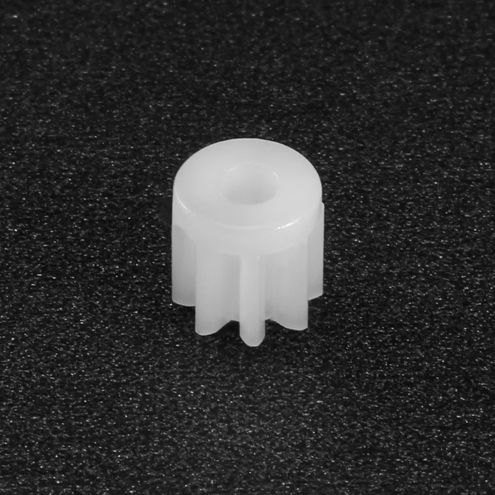 Uxcell 20Pcs/lot 082A 5x5mm Plastic Gear 2mm Hole Diameter white Toy Accessories with 8 Teeth for DIY Car Robot Motor