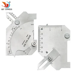 QSTEXPRESS MG-8 Bridge Welding Gauge, aço inoxidável Cam Type Gauge, Master Gage, C50 Teste Ulnar para Inspeção de Soldador