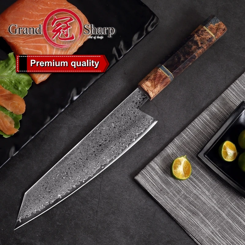 Damascus Kitchen Knife Handmade Japanese Chef Knife VG10 Japanese Damascus Steel Kiritsuke Knives Home Tools Cooking Gadgets NEW