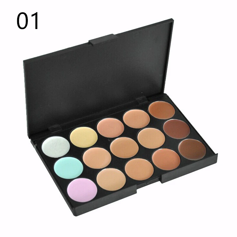 L size Natural Professional 15 Colors Face Concealer Palette Corrector Facial Care Camouflage Cosmetic Cream Contour Makeup Tool