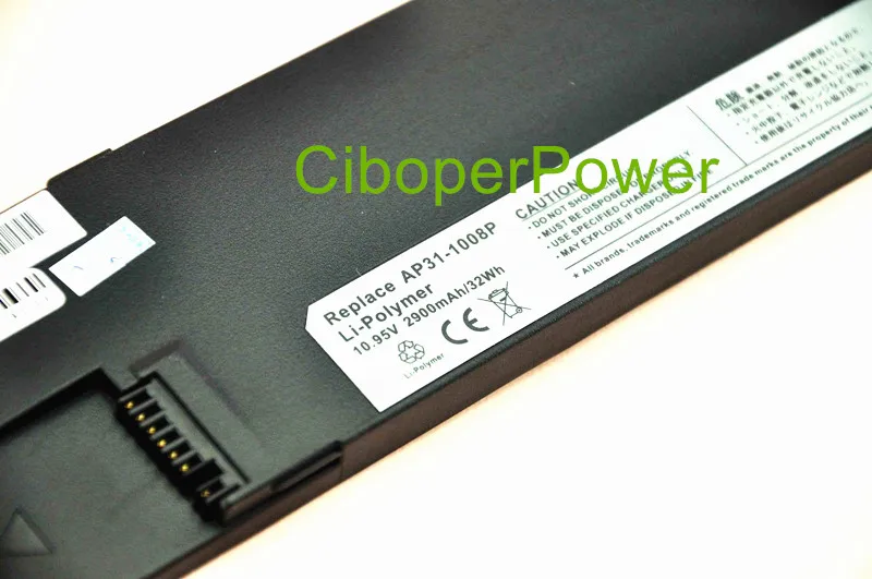 10.95V 2900MAH 32Wh Laptop Battery 1008P for 90-OA1P2B1000Q AP31-1008P