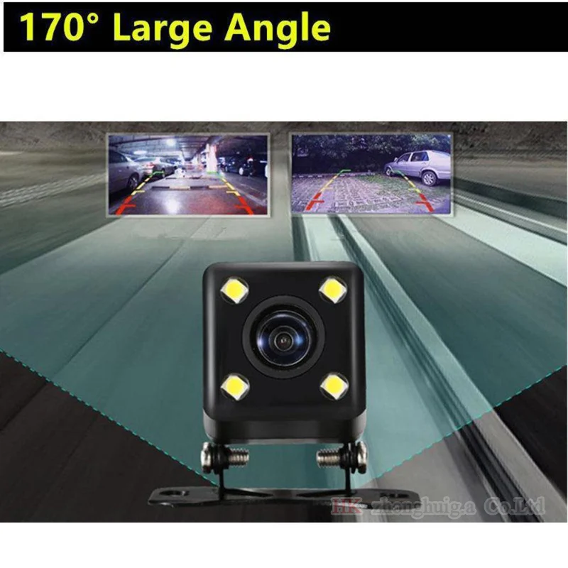 Waterproof Night Vision 4 LED Wide Angle Car Truck CCD HD Rear View Reverse Parking Camera Kits For Audi KIA All Car