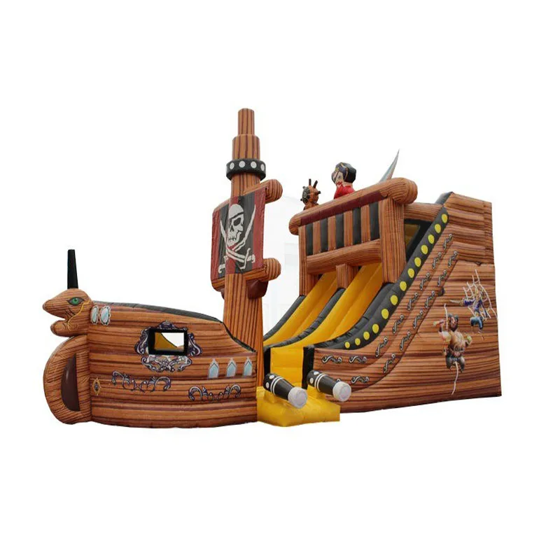 Factory Direct Sales Slides Fun City Inflatable Pirate Ship