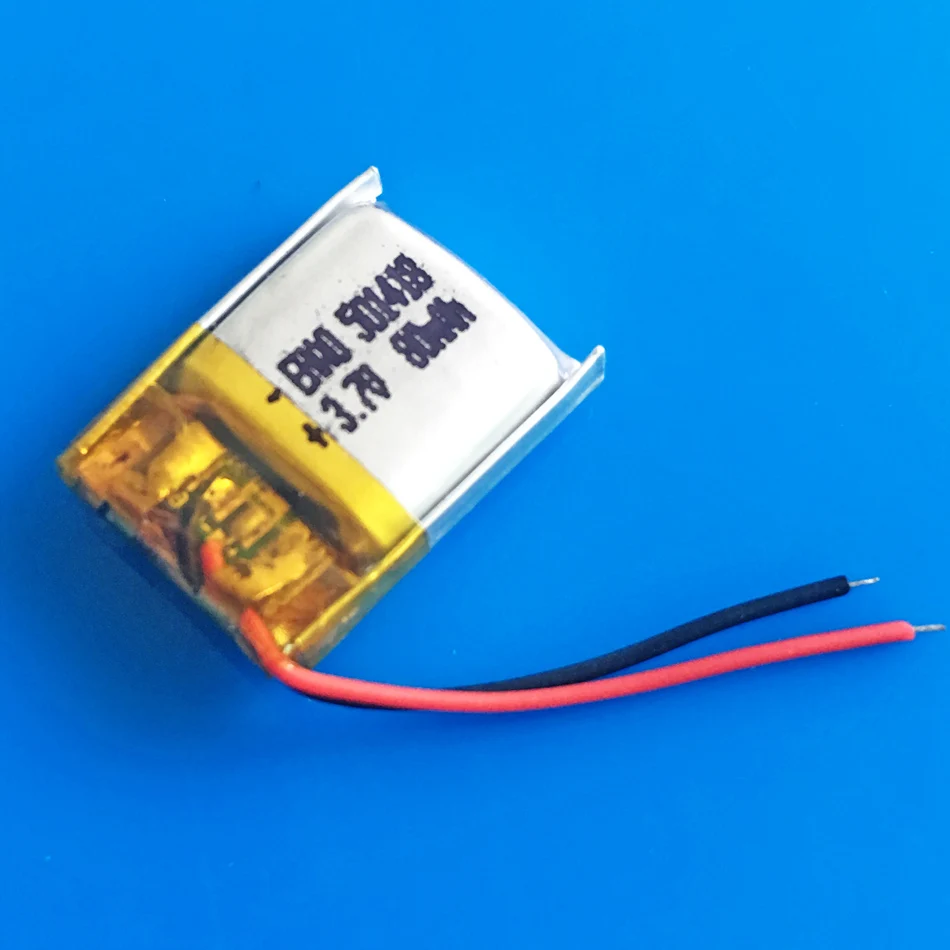 3.7V 80mAh 501418 litowo-polimerowa Lipo akumulator do MP3 MP4 GPS zestaw słuchawkowy Bluetooth wideo kamera z długopisem bransoletka Led Ligh