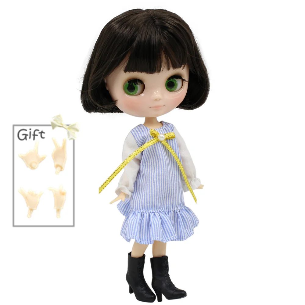 ICY DBS Blyth Middie doll Series No.BL950 Black BOBO hair with bangs Transparent face Neo 1/8 BJD