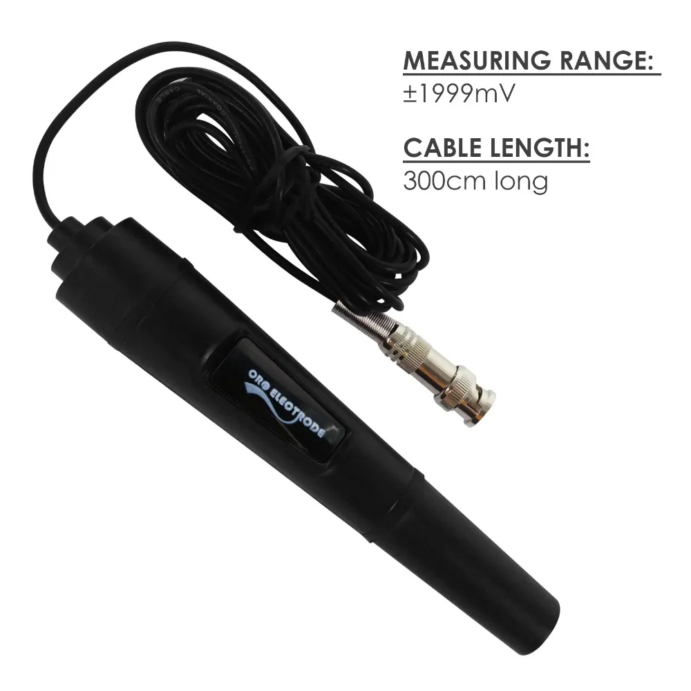 ORP Electrode Replaceable Redox Probe 300cm Long  BNC Socket 50 Ohm Durable Heavy Duty for ORP Meters and Controller