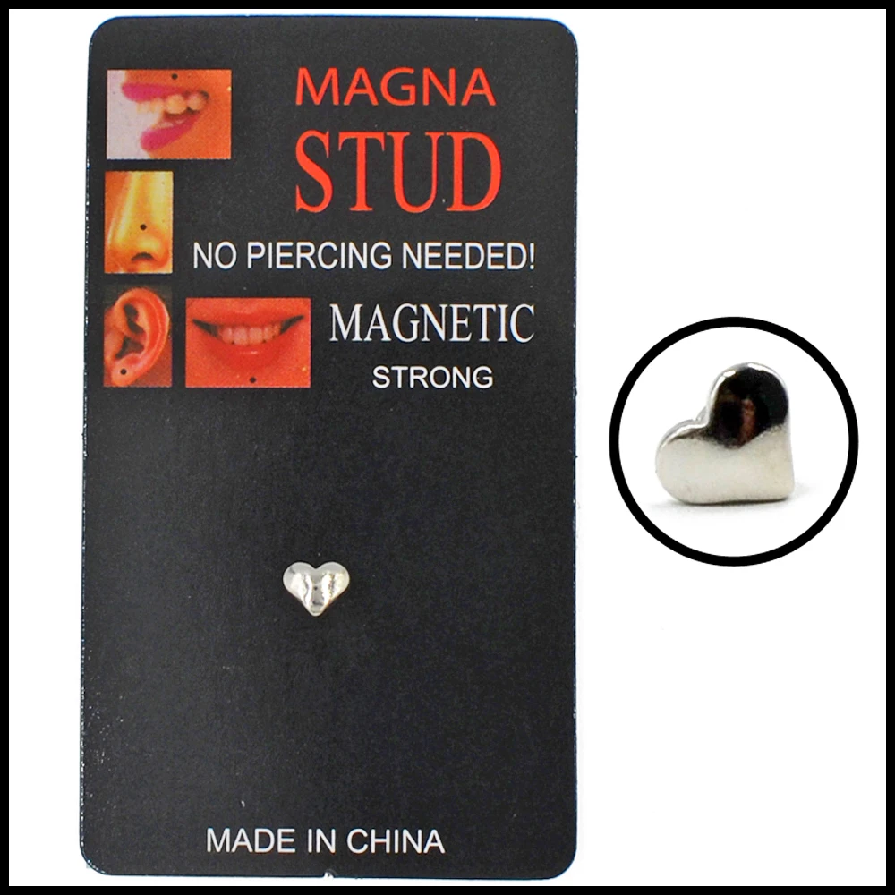 Different Designs  Fake Cheater Piercing Non Pierced Magnet Ear Lip Labret Nose Ring Stud Jewelry Magnetic Tunnel Plugs Earring view 6