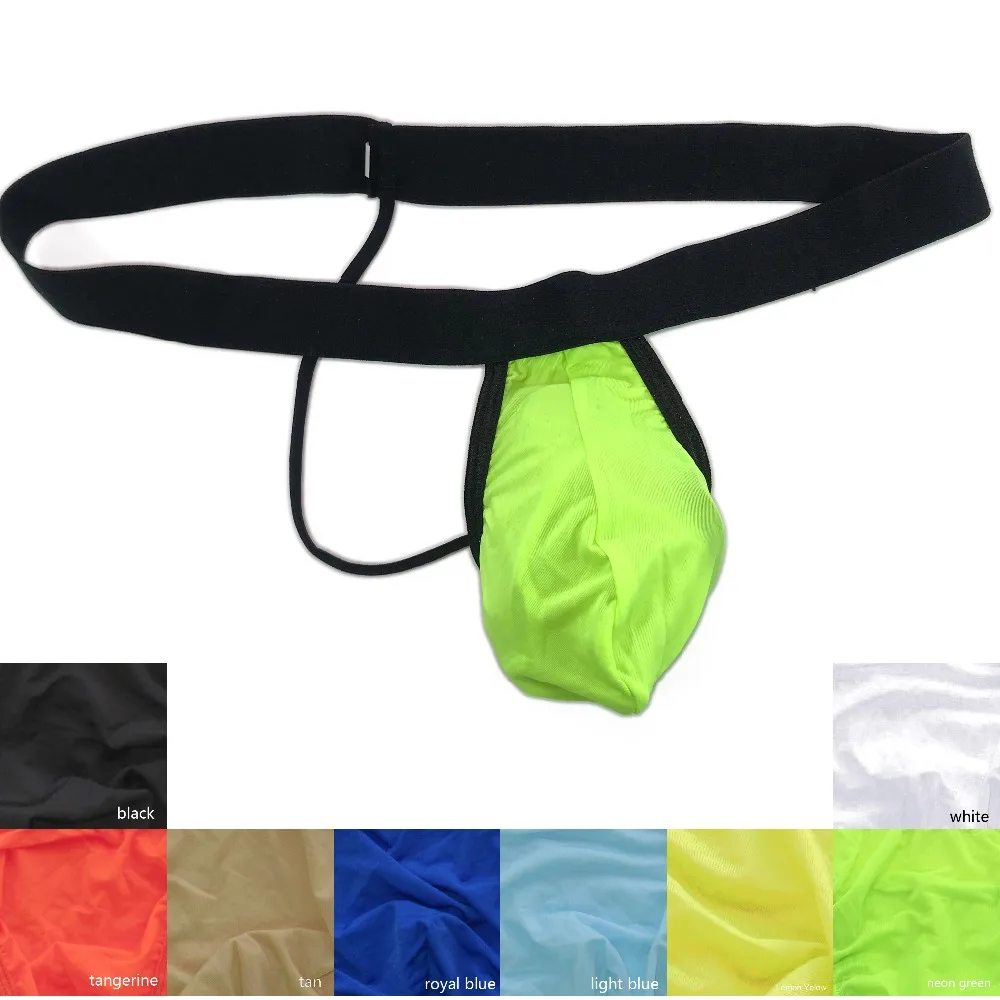 

g1952 Mens Micro Pouch Thong Sexy teardrop Mini pouch pouch wide plush waist