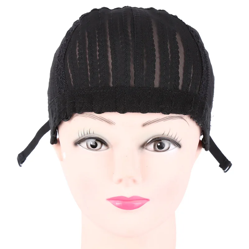 1PC Black Color Adjustable Strap Elastic Cap For Weave Crochet Braid Wig Caps For Making Wigs Weaving Braid Cap Wig Net