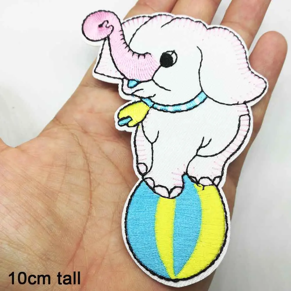 Mythos Grün Elefanten auf Ball Schöne Eisen Auf Bestickte Kleidung Patches Für Cthulhu Kleidung Aufkleber Garment Bekleidung Accessoires – Detail 3