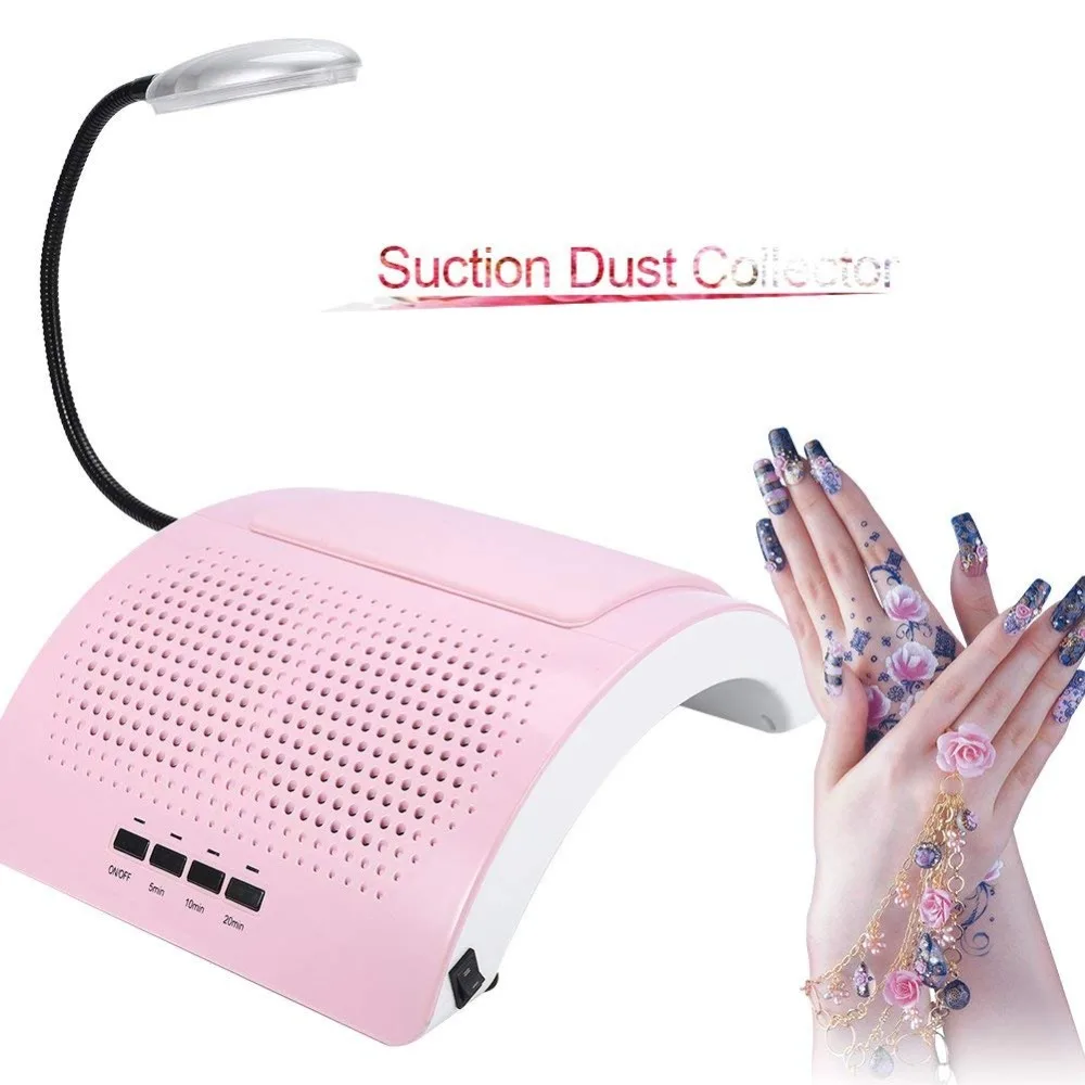 

Nail Dust Collector For Manicure Vacuum Cleaner 60w Machine Nail Art Manicure Tool With Led Light