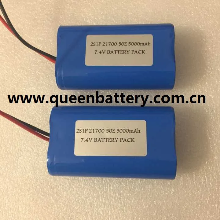 

7.2V 2s1p 21700 m50 50e 7.4v 5000mah INR21700-50E INR21700M50 NCR21700A battery pack with pcb/pcm 5A-10A