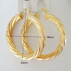 GOLD COLOR HUGE HOOP 63MM 2.48