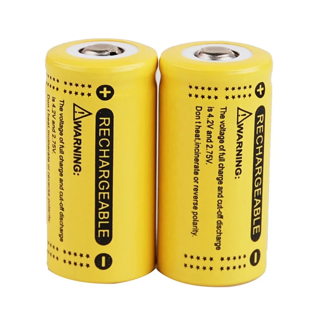 Gtf 2pcs Cr123a 3.7v 1200mah 16340 Protected Li-ion Rechargeable Battery For Led Flashlight With Pcb Batteries