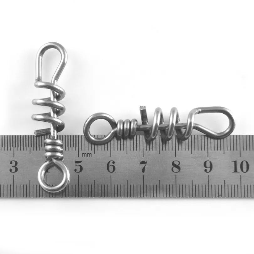 MNFT 5Pcs Fishing Screw Rolling  Heavy Duty Corkscrew Fish Hook Lure Stainless Steel Connector Terminal Tackle Outdoor Fishing