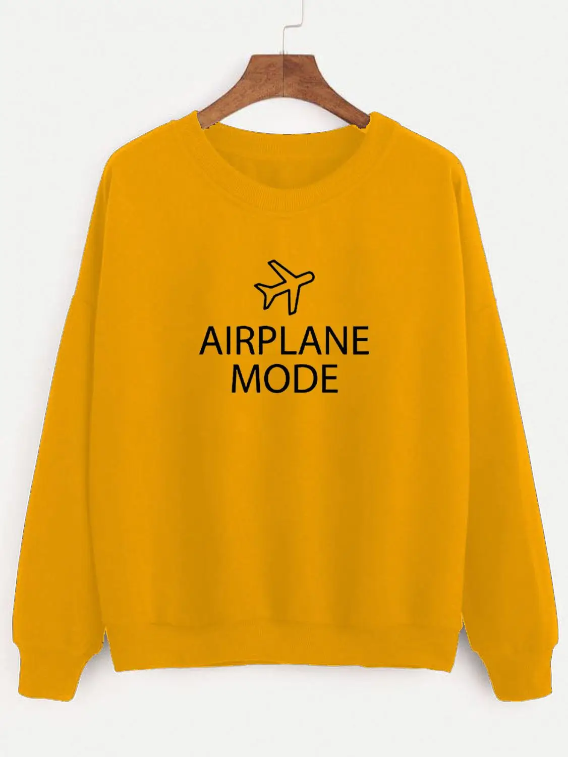 เสื้อกันหนาวโหมดเครื่องบินพิมพ์ใหม่มาถึงผู้หญิงตลก Tops Casual ห้องพักช่วงวันหยุดเสื้อ