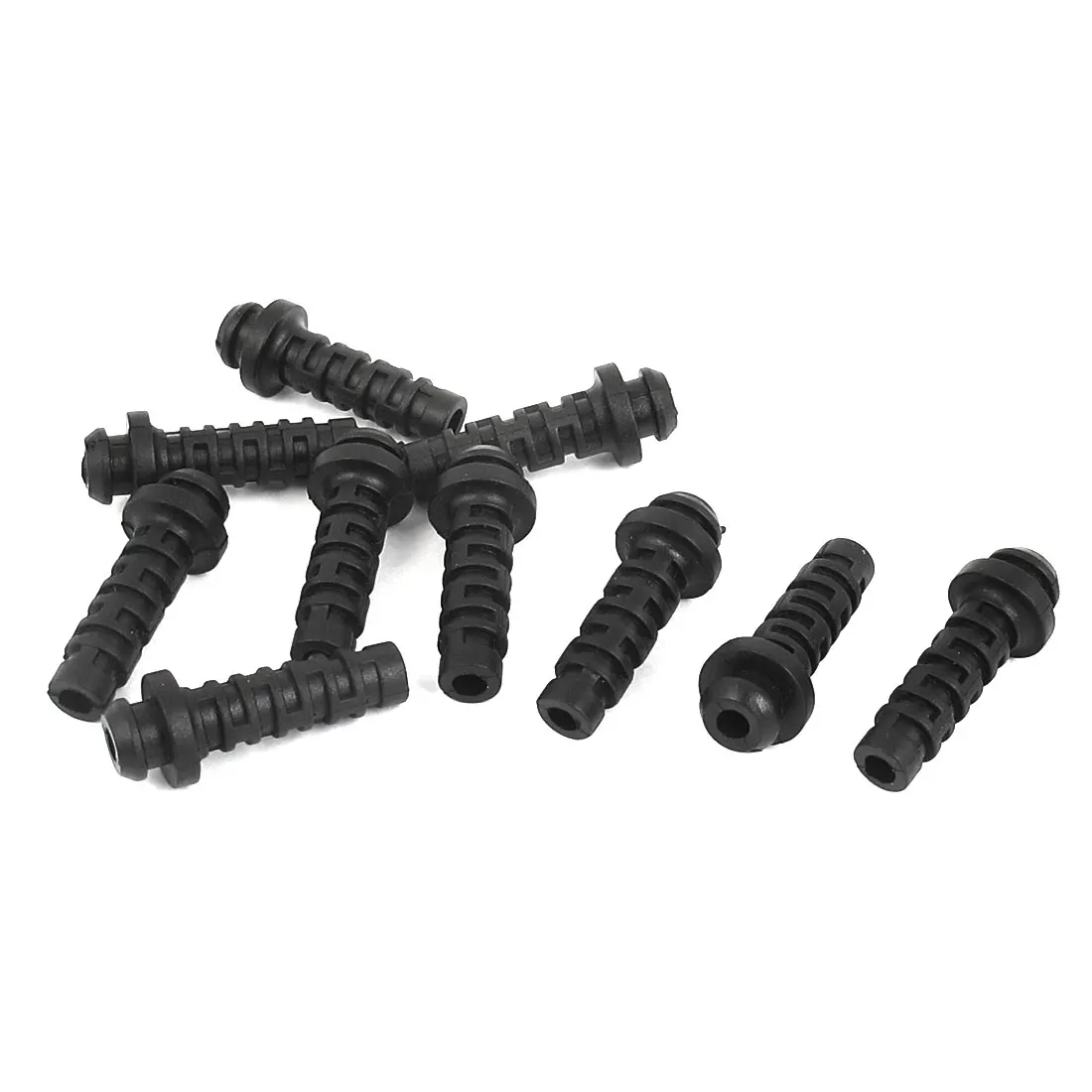 UXCELL 10Pcs 13# 3mm/0.12\'\' Rubber Strain Relief Cord Boot Protector Wire Cable Sleeve For Cellphone Charger for Aviation Plug