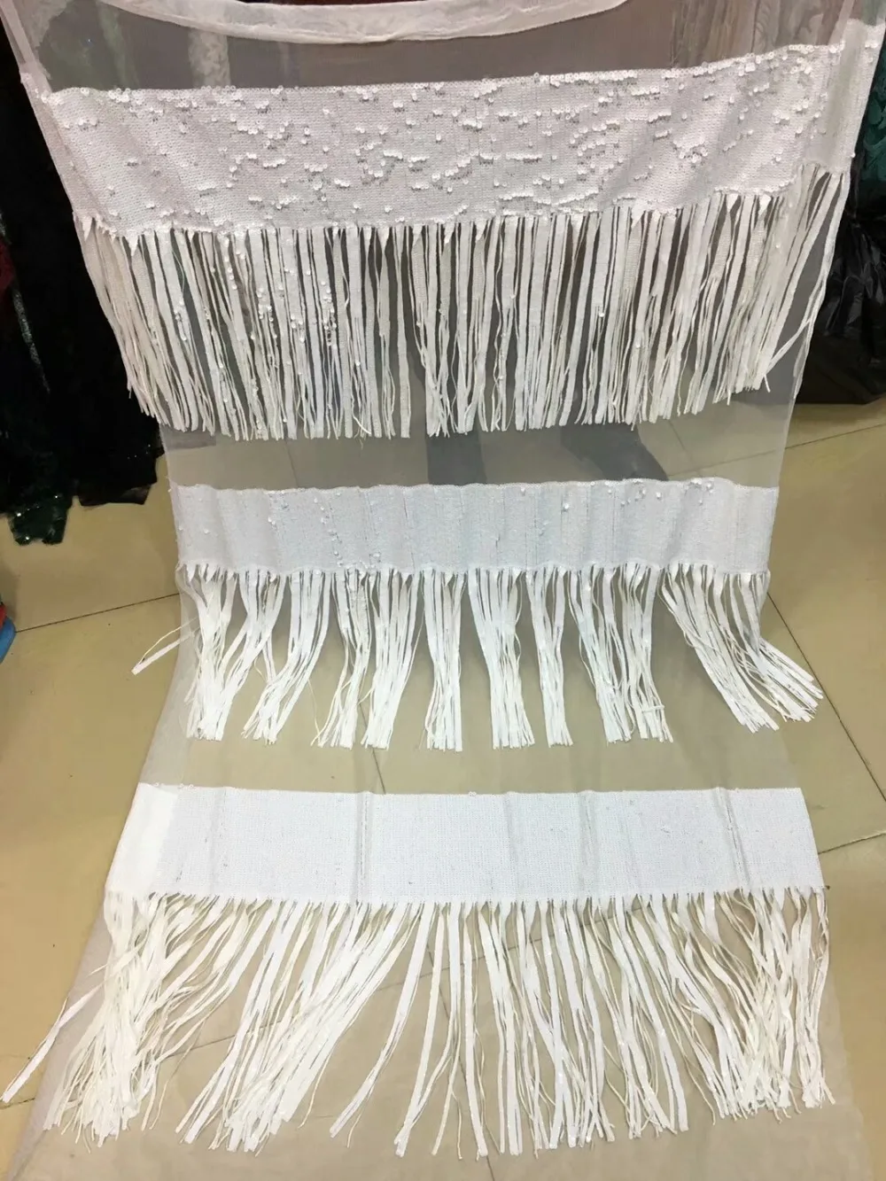 

Swiss fashion tassel lace,very sexy dress fabric, India lace embroidered lace glittering lash extravagant wedding dress fabric