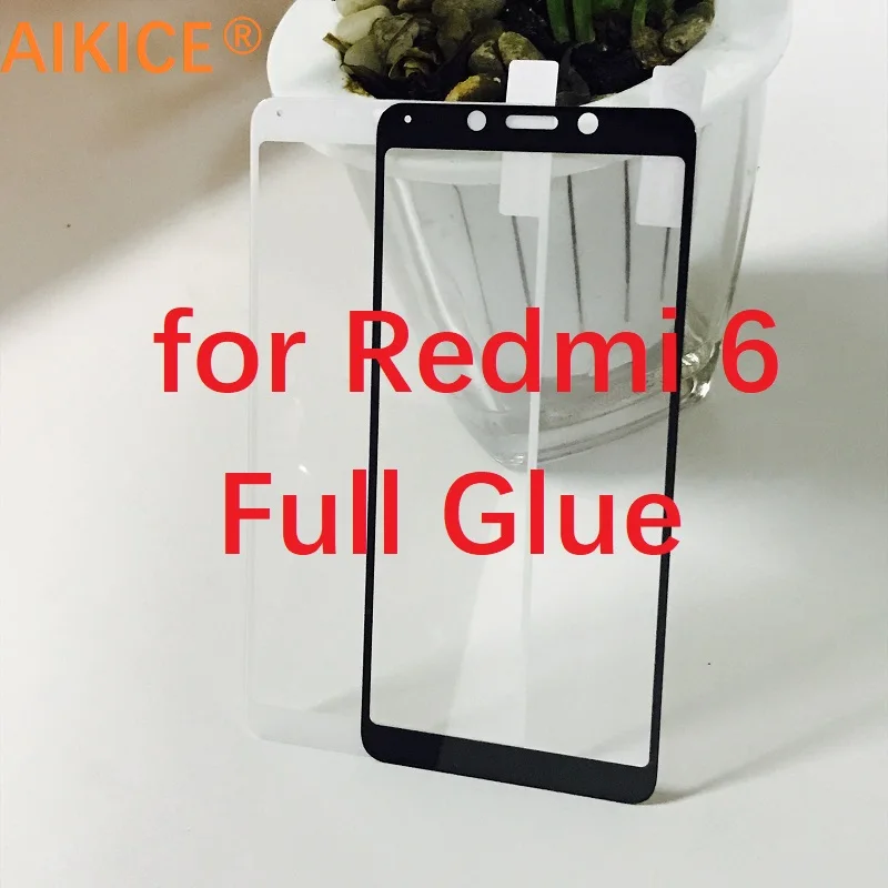 redmi 6 Tempered Glass HD Clear Full Cover Screen Protector For Xiaomi Redmi 6 Tempered Glass Full Glue Protective Film