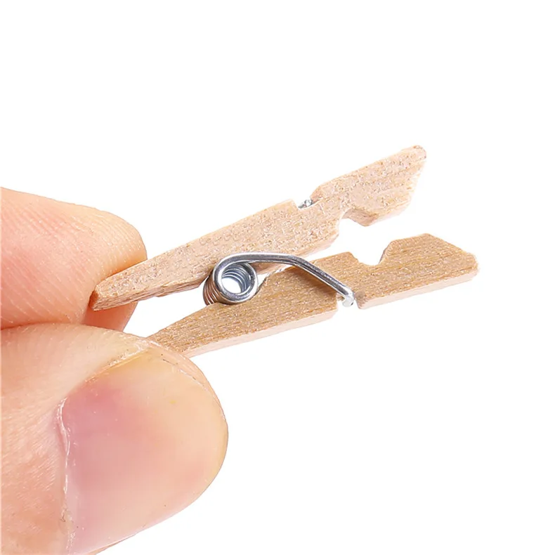 50 Stück Holzklammern in verschiedenen Größen, dekorative Fotoklammern, Wäscheklammer, handgefertigt, Kunsthandwerk, Dekoration, Heringe, Zuhause, Büro, Schule, DIY-Spielzeug – Detail 11