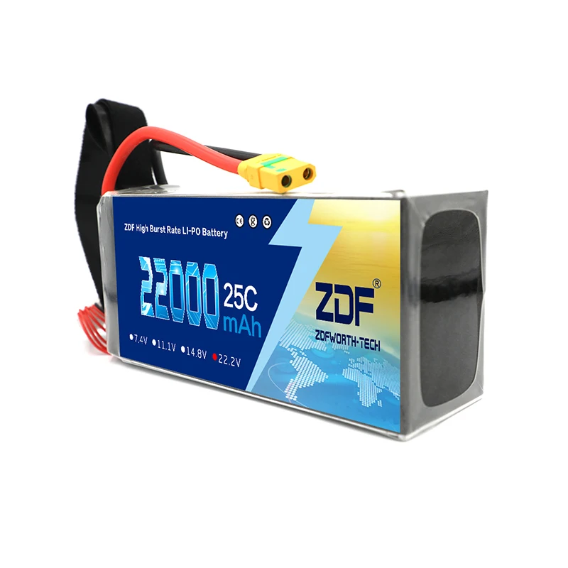 ZDF 22000mAh 25C batterie Lipo 6S 22.2V batteria RC per Drone elicottero Quad UAV S800 S900 S1000