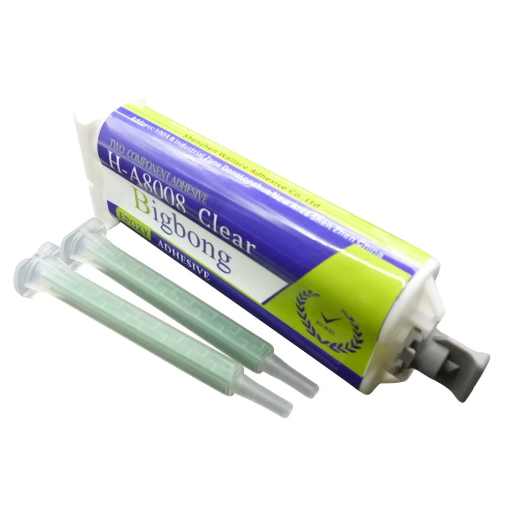Kautschuk-Epoxidharz-Strukturklebstoffe 50ml 1:1 Transparente AB-Klebstoffe 5 Minuten Klare Starke Epoxidharze & 2 Stück statische Mischdüsen – Detail 6