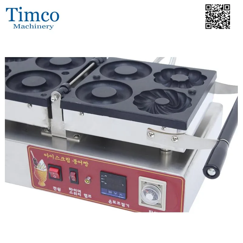 آلة صنع الكعك TIMCO 3 أشكال مختلفة صانع الدونات الكهربائية على شكل كرة زهر