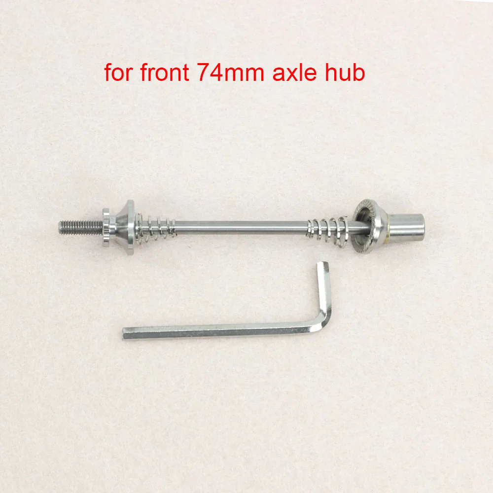 SILVEROCK QR Titanium Front Skewers, Quick Release for Brompton, BMX bike, Hex, M4, 74mm, slow release, Quick Release