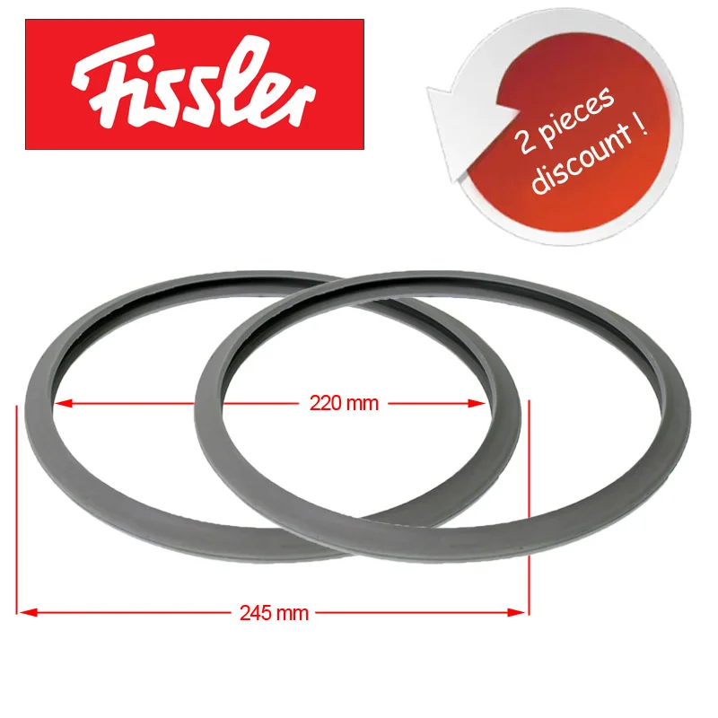 قدر الضغط حلقة لإحكام الإغلاق 2 قطع استبدال ل Fissler Vitavit البخار ضغط الختم 2062600201 (قبل 1986)