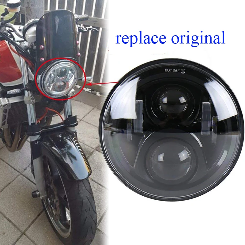 7 Inch Headlight LED Hornet 250 Headlight Hi/Lo Beam for Honda VTR250 X4 CB400sf NC39 NC42 CB750 Zephyr 400