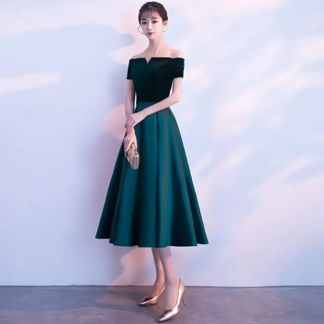 Velour Evening dresses 2019 ชุดแต่งงานอย่างเป็นทางการชุด cusomized ชุดราตรี dresses robe de soiree