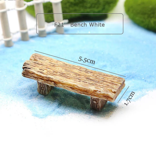 INKANEAR Mini Chair Toys Resin Crafts Micro Fairy Garden Bench Miniature/Terrarium Furniture Ornaments Accessories DIY