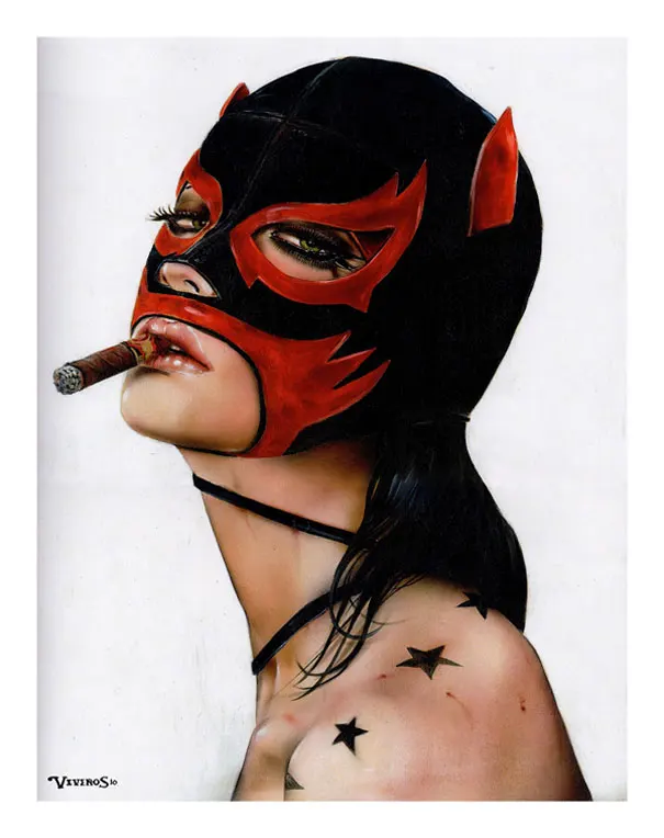 High quality Oil painting Canvas Reproductions Wrestle-Her by Brian M.Viveros  Painting hand painted