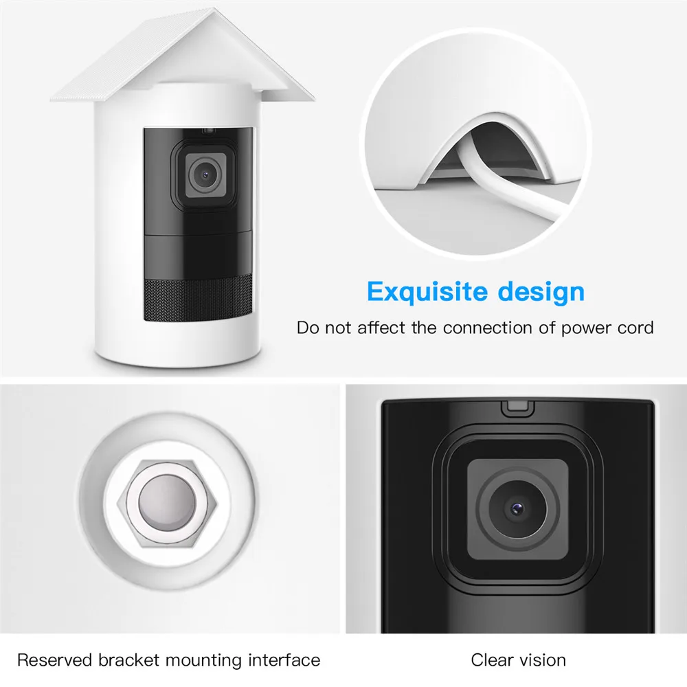 Waterproof Silicone Skin For Ring Stick Up Cam Wired Camera Protective Case Outdoor Weatherproof UV-Resistant Cover High Quality