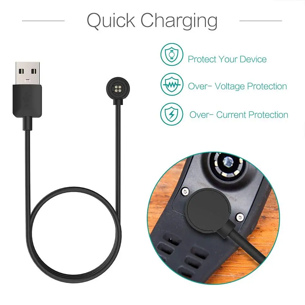 Cargador de reloj inteligente para Polar M600/Loop 2, Cable de carga rápida, sincronización de datos USB, 100cm/3,3 pies, magnético