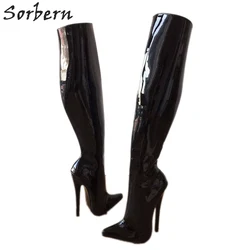 Sorbern Sexy Fetish High Heel Boots Over The Knee Stand-Only 60Cm Hard Shaft Customized Large Boots Heels 18Cm Boots Unisex