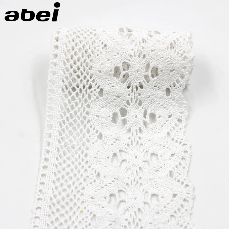 10.5cm width 1Yard White Black Cotton Lace trims Furnishing Wrap knitting Embellishments for clothes hometexile diy Accessories