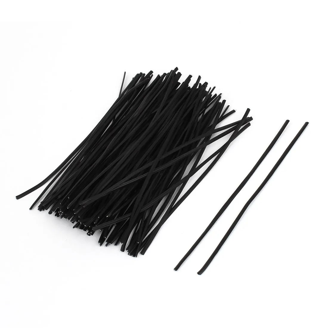 UXCELL 100 Pcs Black 1.8Mm Width Candy Bags Packaging Twist Cable Tie 100Mm Length